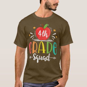 T-shirt 4th Grade Squad Funny Back To School Teachers Stud