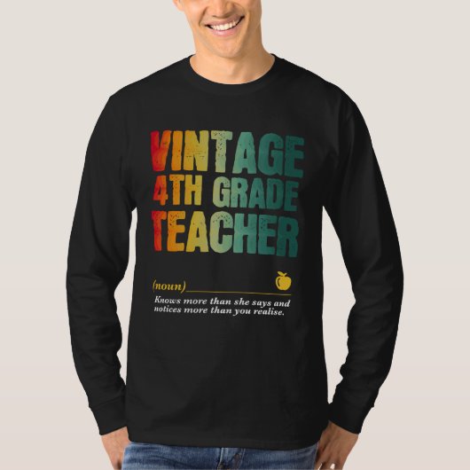 T-shirt 4th Grade Teacher Appreciation Week Back to School (Devant)