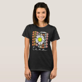 T-shirt 4th Grade Team Retro Groovy Women Happy First Day  (Devant entier)