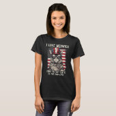 T-shirt 4th July Cat Lover, I Love Meowica Funny Patriotic (Devant entier)