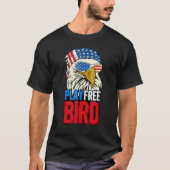 T-shirt 4th Of July American Flag Bald Eagle Mullet Play F (Devant)