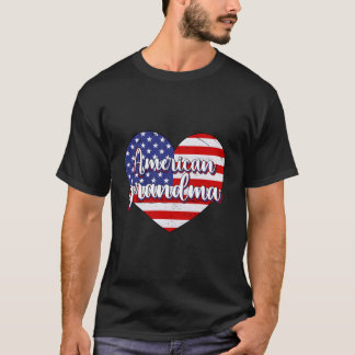 T-shirt 4Th Of July American Grandma He American Flag