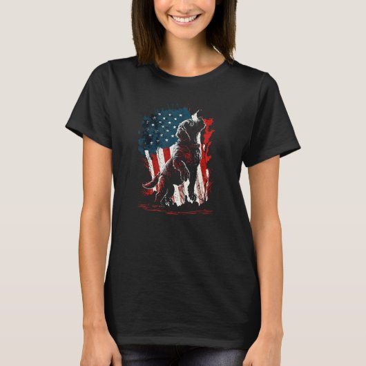 T-shirt 4th of July Beagle Dog USA Flag Patriotic Dog 1 (Devant)