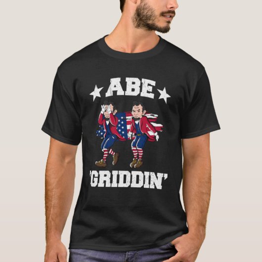 T-shirt 4th of July Benjamin Franklin Griddy Ben Griddin (Devant)