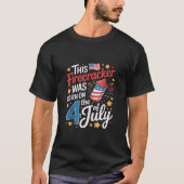 T-shirt 4th of July Birthday Firecracker Born on Fourth Ta (Devant)
