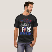 T-shirt 4th of July Daddy's Little Firecracker Toddler Kid (Devant entier)