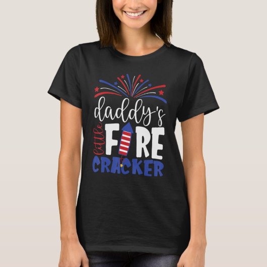 T-shirt 4th of July Daddy's Little Firecracker Toddler Kid (Devant)