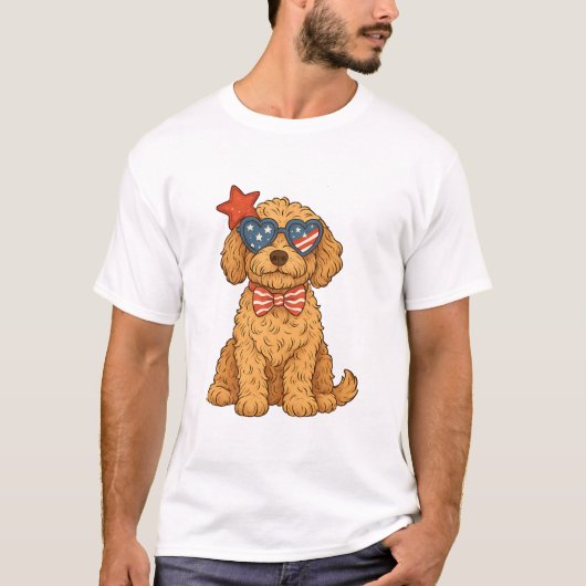 T-shirt 4th of July Dog (Devant)