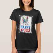 T-shirt 4th Of July Farmer Chicken Flower American Flag Pa (Devant)