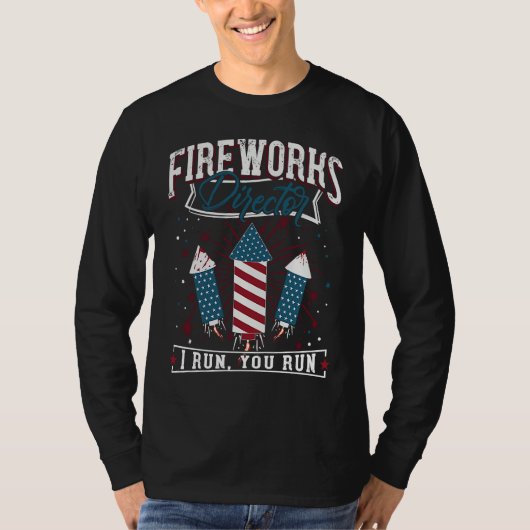 T-shirt 4th of July Fireworks Director Patriotic American (Devant)