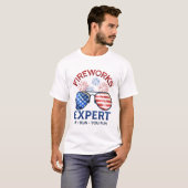 T-shirt 4th of July Fireworks Expert (Devant entier)