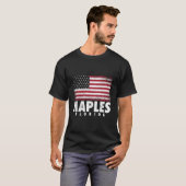 T-shirt 4Th Of July For Naples Florida American Flag (Devant entier)