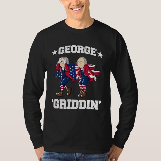 T-shirt 4th of July George Washington Griddy George Griddi (Devant)