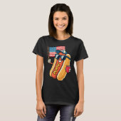 T-shirt 4th Of July Hotdog Funny Fourth Of July Patriotic (Devant entier)