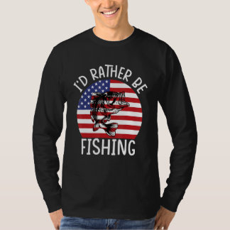 T-shirt 4th of July I d Rather Be Fishing 6