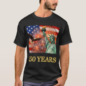 T-shirt 4th of July Liberty Eagle Fireworks USA 250th (Devant)