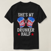 T-shirt 4th of July Matching Couple s She's Is My Drunker (Design devant)
