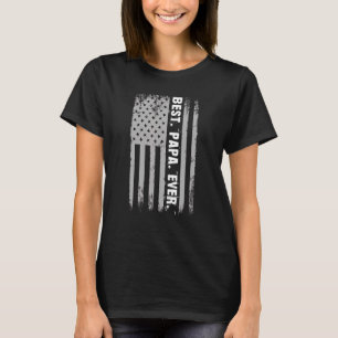 T-shirt 4th of July Papa Us American Flag Fourth Patriotic