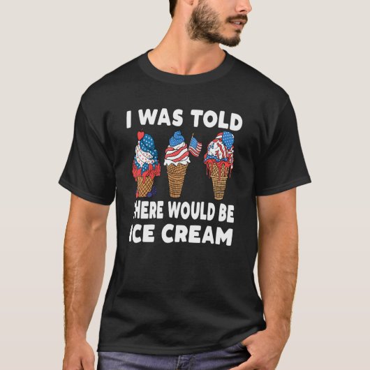 T-shirt 4th Of July Patriotic American Ice Cream Cone (Devant)