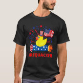 T-shirt 4th Of July Patriotic Firecracker Rubber Duck Fire (Devant)