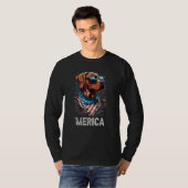 T-shirt 4th of July Patriotic Rhodesian Ridgeback Dog Meri (Devant entier)