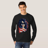 T-shirt 4th Of July US Flag American Girl (Devant entier)