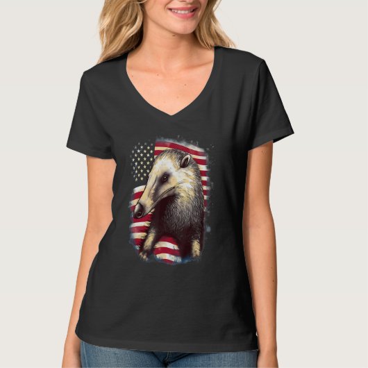 T-shirt 4th Of July US Flag Anteater (Devant)