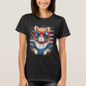 T-shirt 4th Of July US Flag Gerbil 2 (Devant)