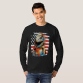T-shirt 4th Of July US Flag Iguana (Devant entier)