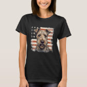T-shirt 4th Of July US Flag Irish Terrier Dog (Devant)