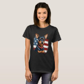 T-shirt 4th Of July US Flag Miniature Pinscher Dog 2 (Devant entier)