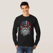 T-shirt 4th Of July US Flag Santa Claus 3 (Devant entier)