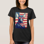 T-shirt 4th Of July US Flag Sphinx Cat (Devant)