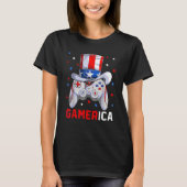 T-shirt 4th Of July Video Game American Flag Uncle Sam Gam (Devant)