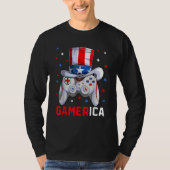 T-shirt 4th Of July Video Game American Flag Uncle Sam Gam (Devant)
