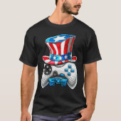 T-shirt 4th Of July Video Game American Flag Uncle Sam Gam (Devant)