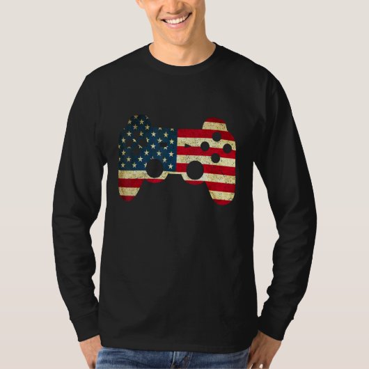 T-shirt 4th Of July Video Game Gamer Patriotic (Devant)