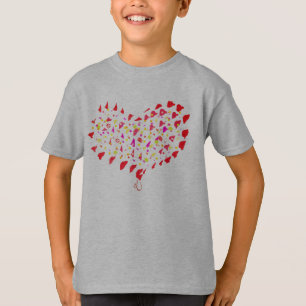 T-shirt 4U Big Bright Red Paint Heart Sport