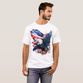 T-shirt 4yh juillet pétales Aigle (Devant entier)