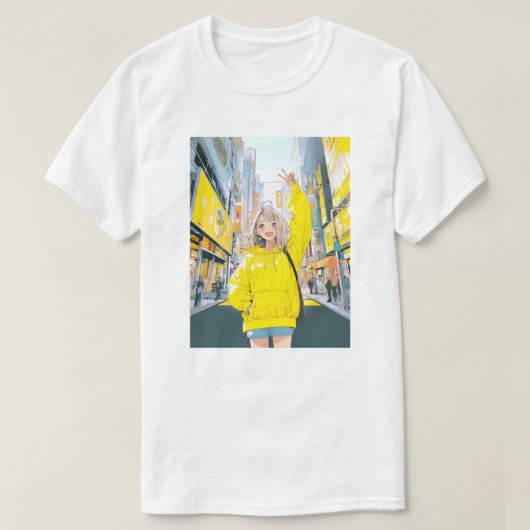 T-shirt 5万人達成に笑顔が溢れるJk Tシャツ|寿司娘 GenerativeAI (Design devant)
