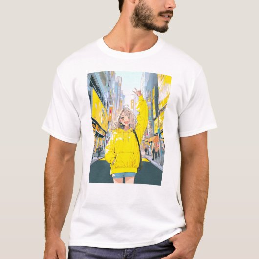 T-shirt 5万人達成に笑顔が溢れるJk Tシャツ|寿司娘 GenerativeAI (Devant)