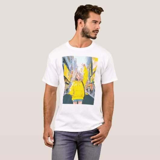 T-shirt 5万人達成に笑顔が溢れるJk Tシャツ|寿司娘 GenerativeAI (Devant entier)