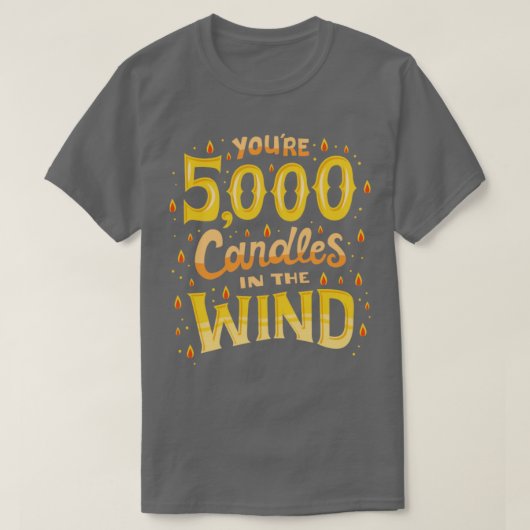 T-shirt 5000 bougies au vent (Design devant)