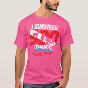 T-shirt 500E Plongée Diver Drapeau Drôle Drôle Plongée Scu