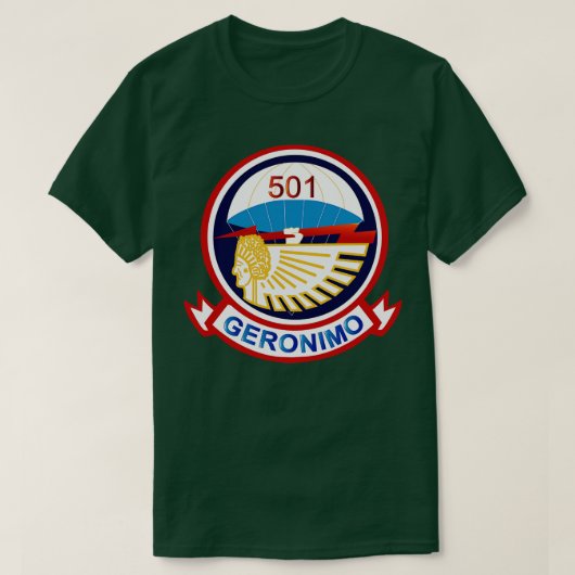 T-shirt 501 Régiment d'infanterie de parachutistes avec te (Design devant)