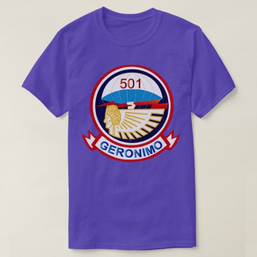 T-shirt 501 Régiment d'infanterie de parachutistes avec te (Design devant)