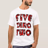 T-shirt 502TRUE Personnalisé T "CINQ ZÉRO DEUX" Camo Limit (Devant)