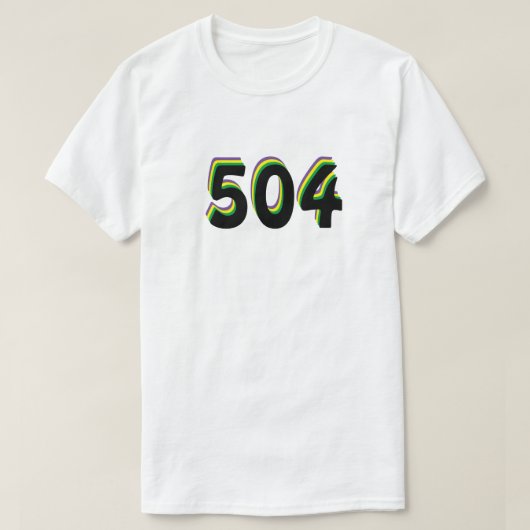 T-shirt 504 Indicatif régional (Design devant)
