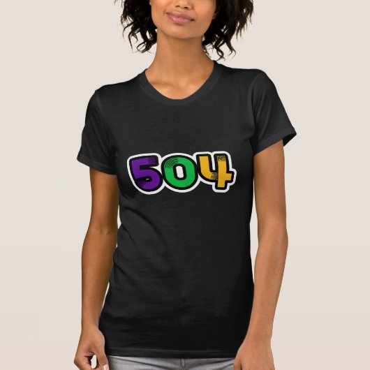 T-shirt 504 New Orleans Mardi Gras (Devant)