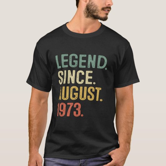 T-shirt 50 50Th Legend Since August 1973 (Devant)